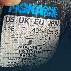 Hoka Bondi 9 Women’s 8.5B S8